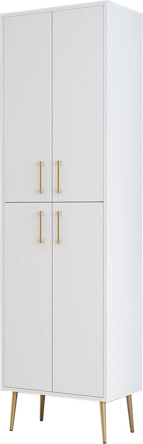 Berliner Schuhschrank - Weiß/Gold Berliner Schuhschrank - Weiß/Gold