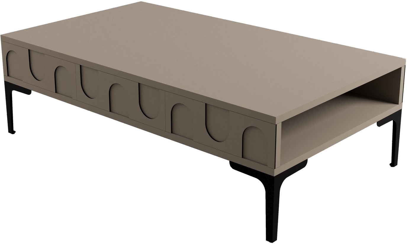 Lyon Couchtisch 105 x 60 cm - Braun/Schwarz