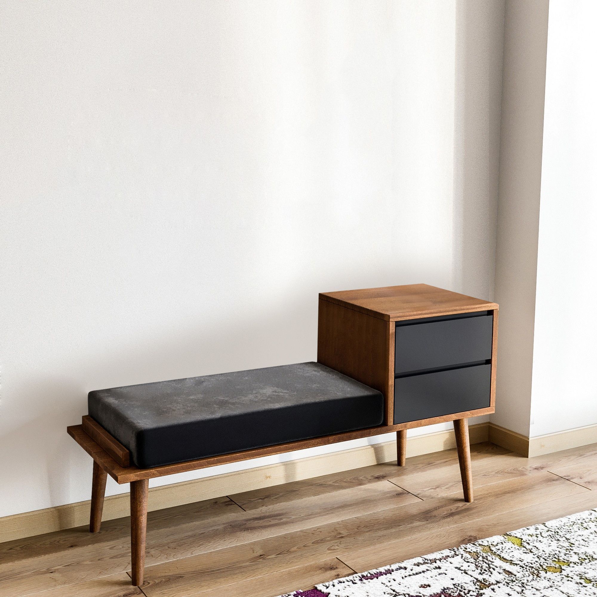 Rauchbank - Nussbaum/anthrazit