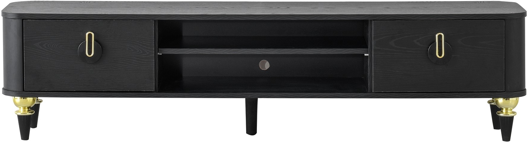 Royal TV-St�nder - Schwarz/Gold