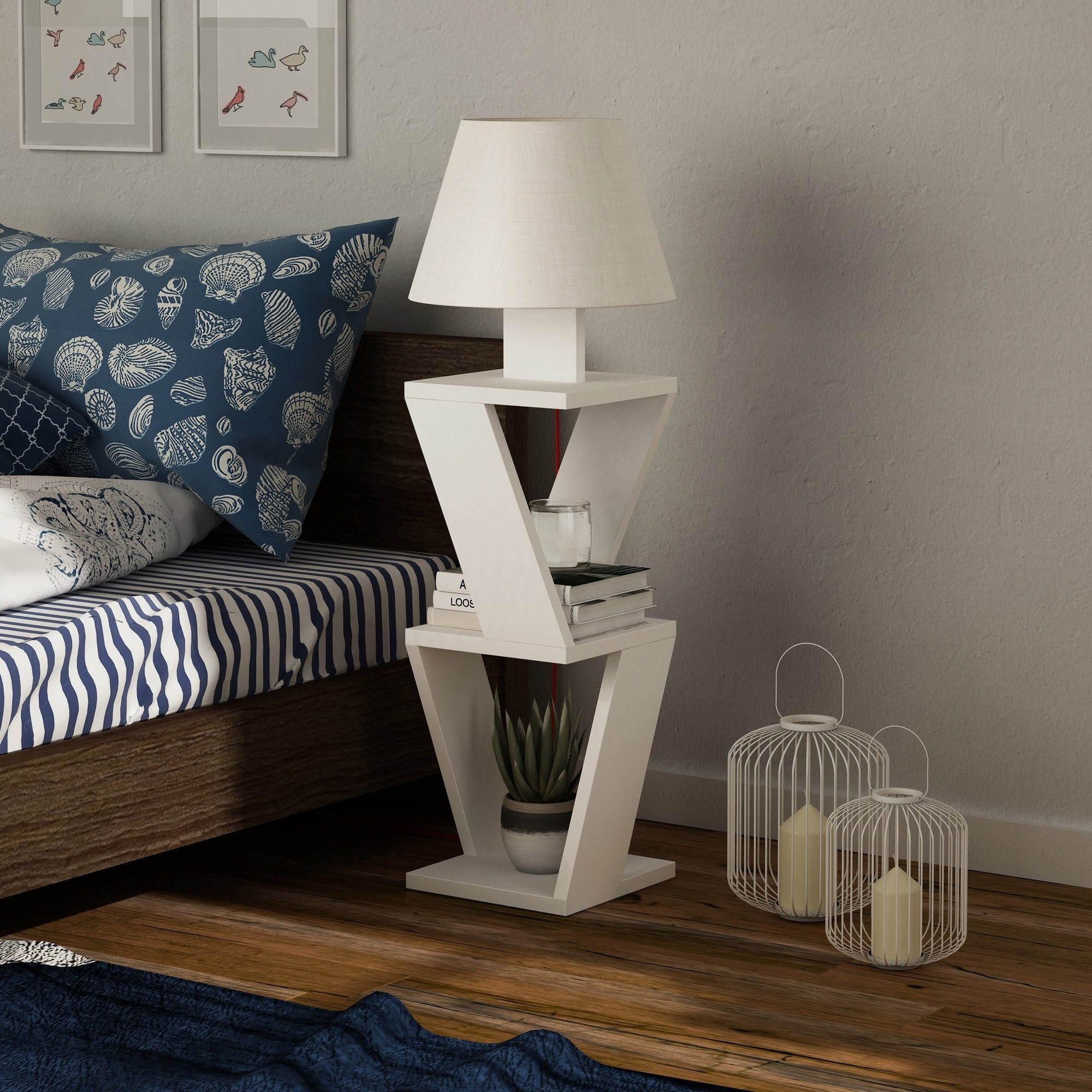 Kozena Stehlampe - Weiß Kozena Stehlampe - Weiß