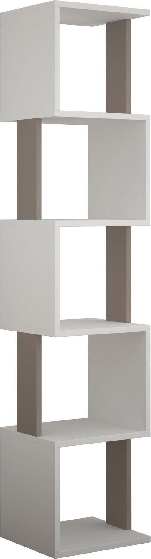 Piri Bücherregal - Weiß/helles Wildleder Piri Bücherregal - Weiß/helles Wildleder