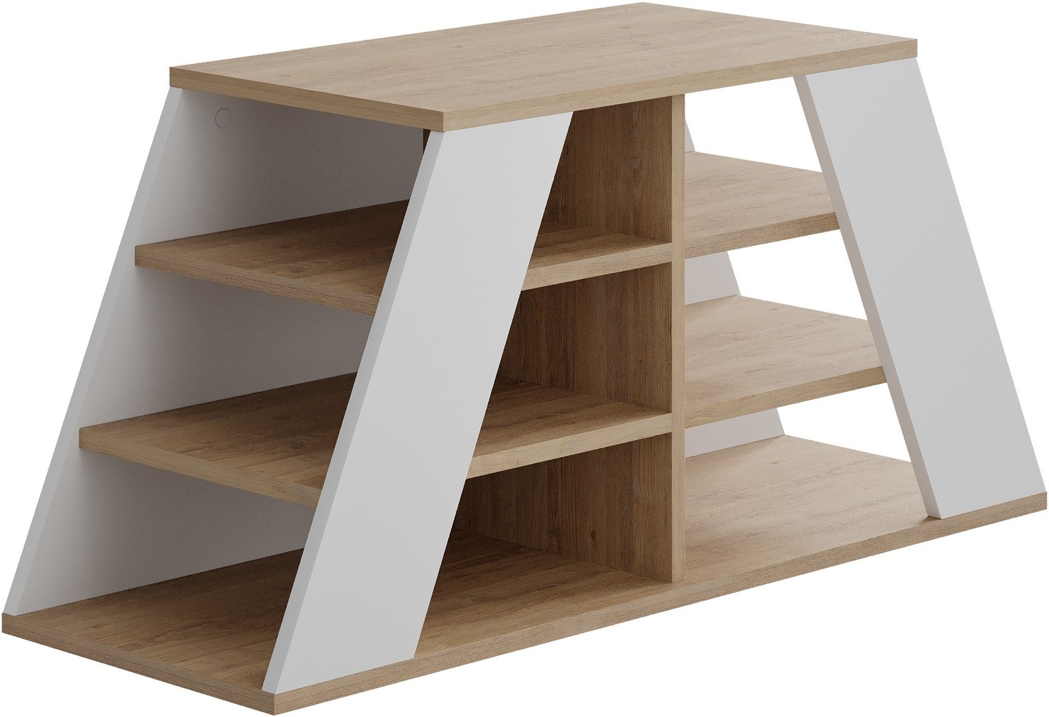 Pyramid Schuhregal - Eiche/weiß Pyramid Schuhregal - Eiche/weiß