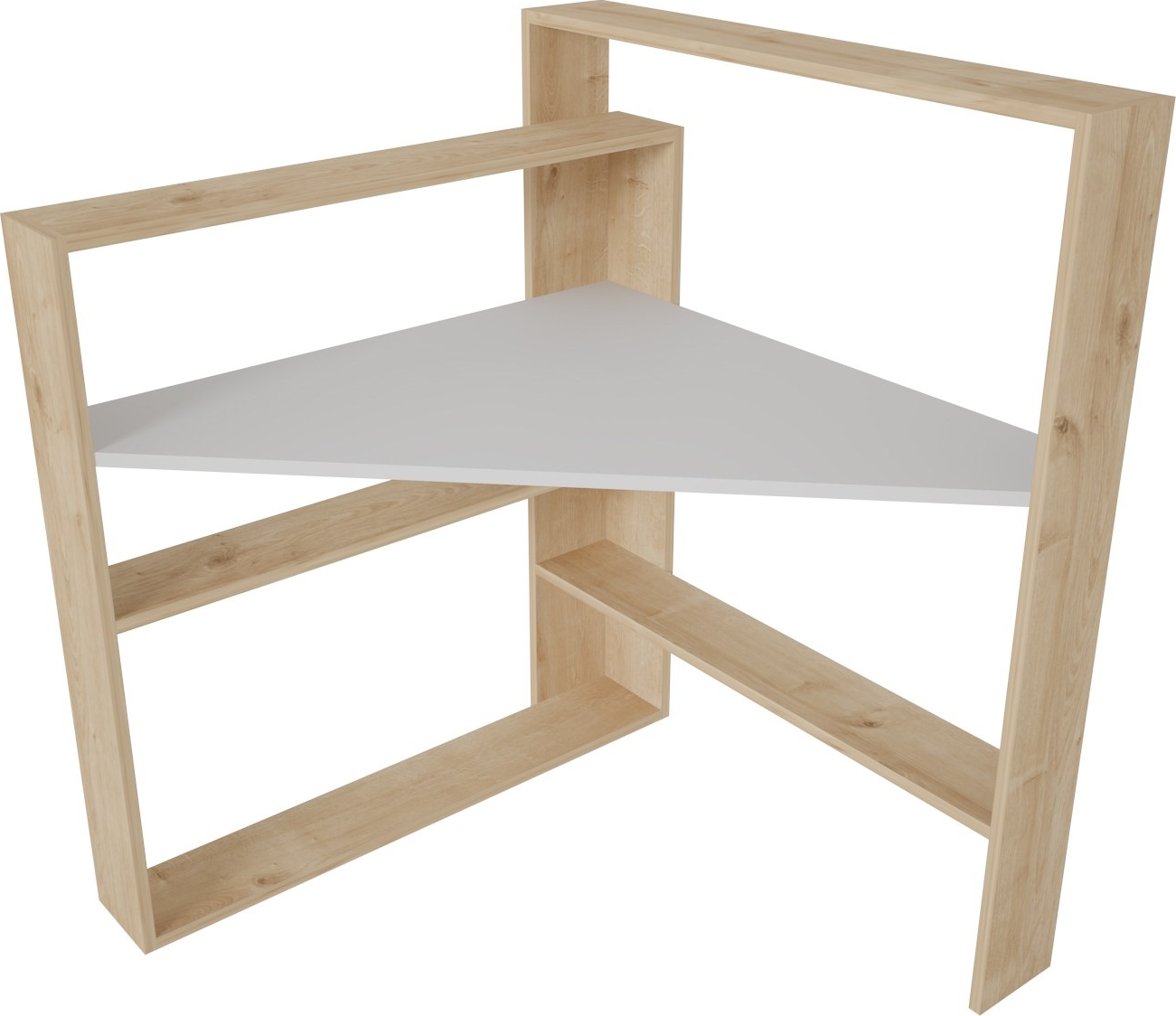 Ripa Eckschreibtisch Eiche/Wei� - 93,6 x 93,6 cm