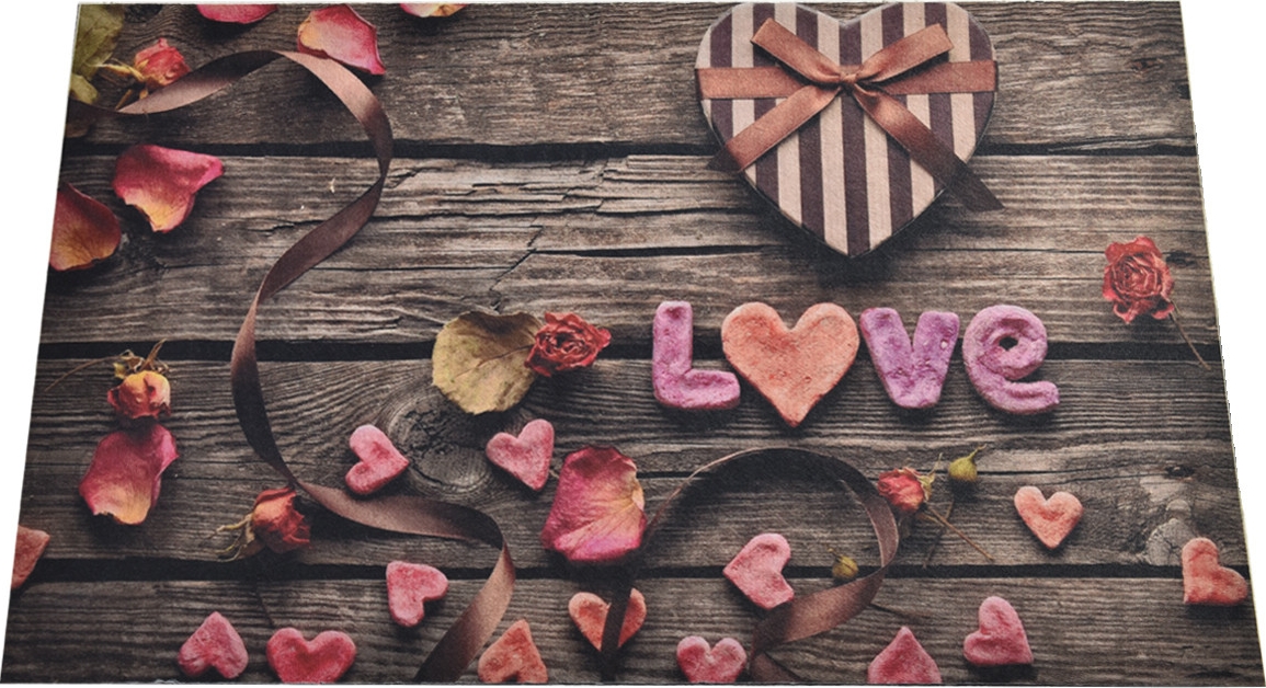 Romantische Fu�matte Mehrfarbig - 40 x 60 cm