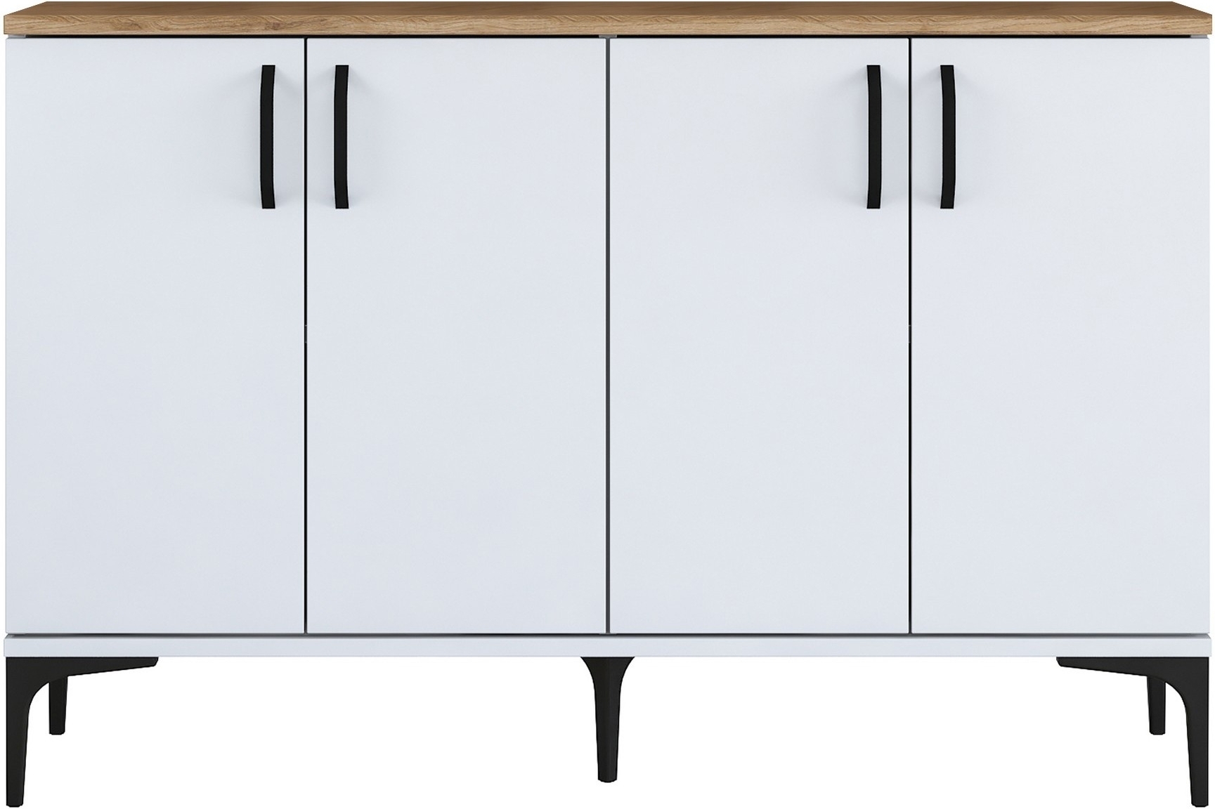 Jericho Sideboard 162 - Wei�/Walnuss