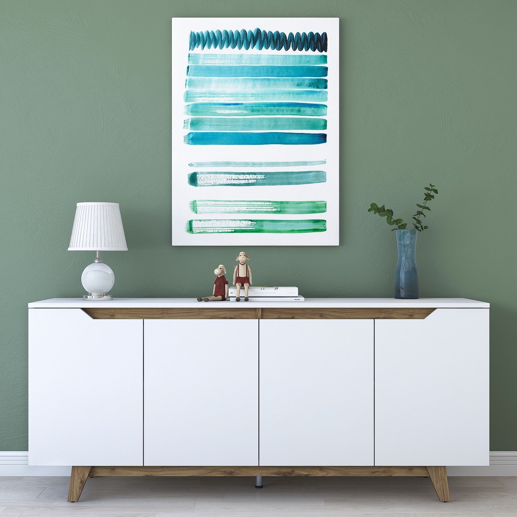 Grande Sideboard - Weiß/Walnuss Grande Sideboard - Weiß/Walnuss