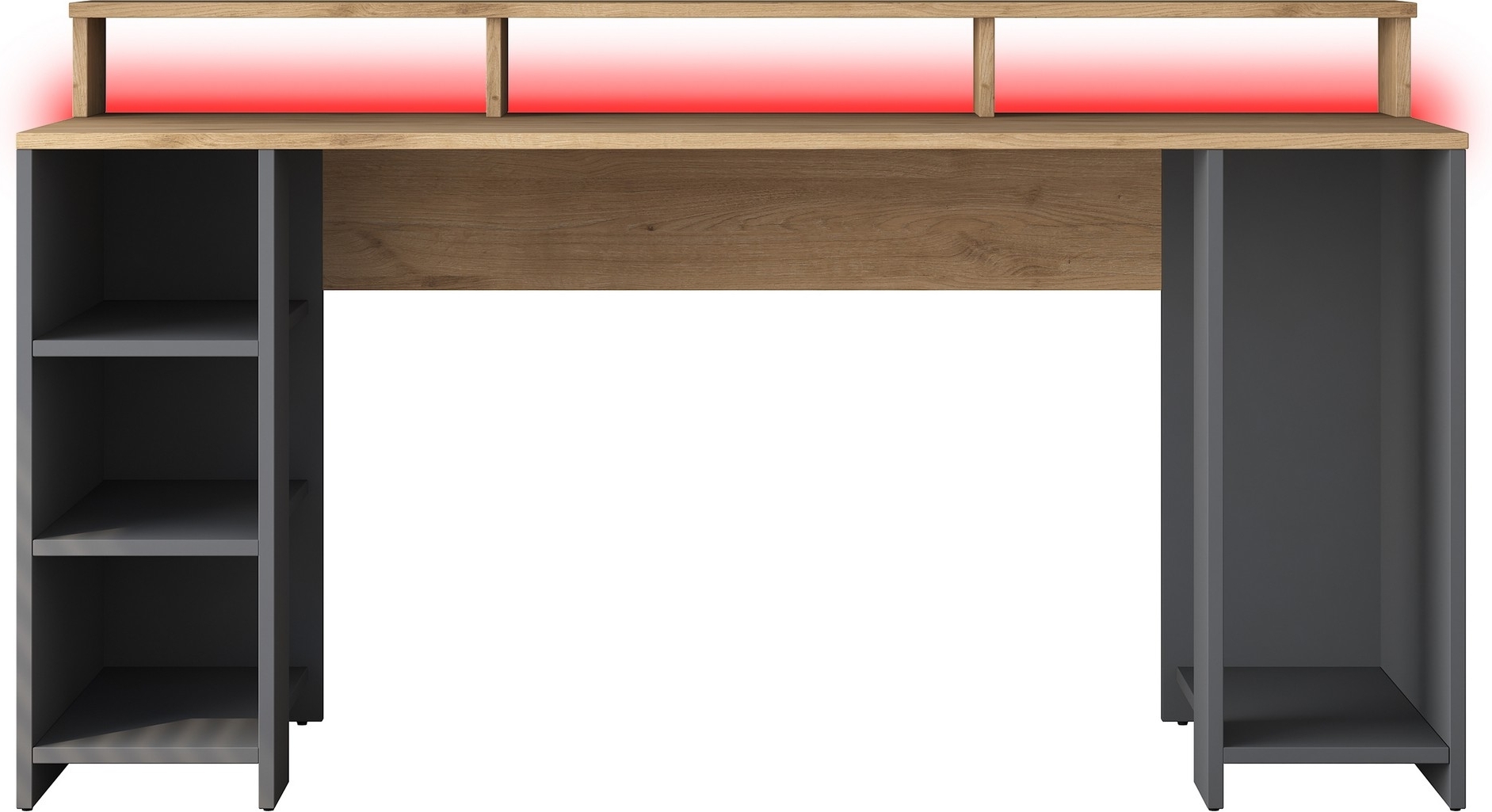 Ludanto Schreibtisch - Walnuss/Anthrazit