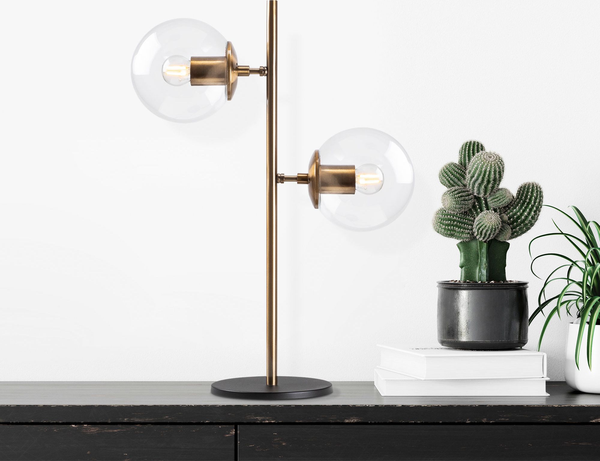 Facettierte Tischlampe klar - Vintage Facettierte Tischlampe klar - Vintage