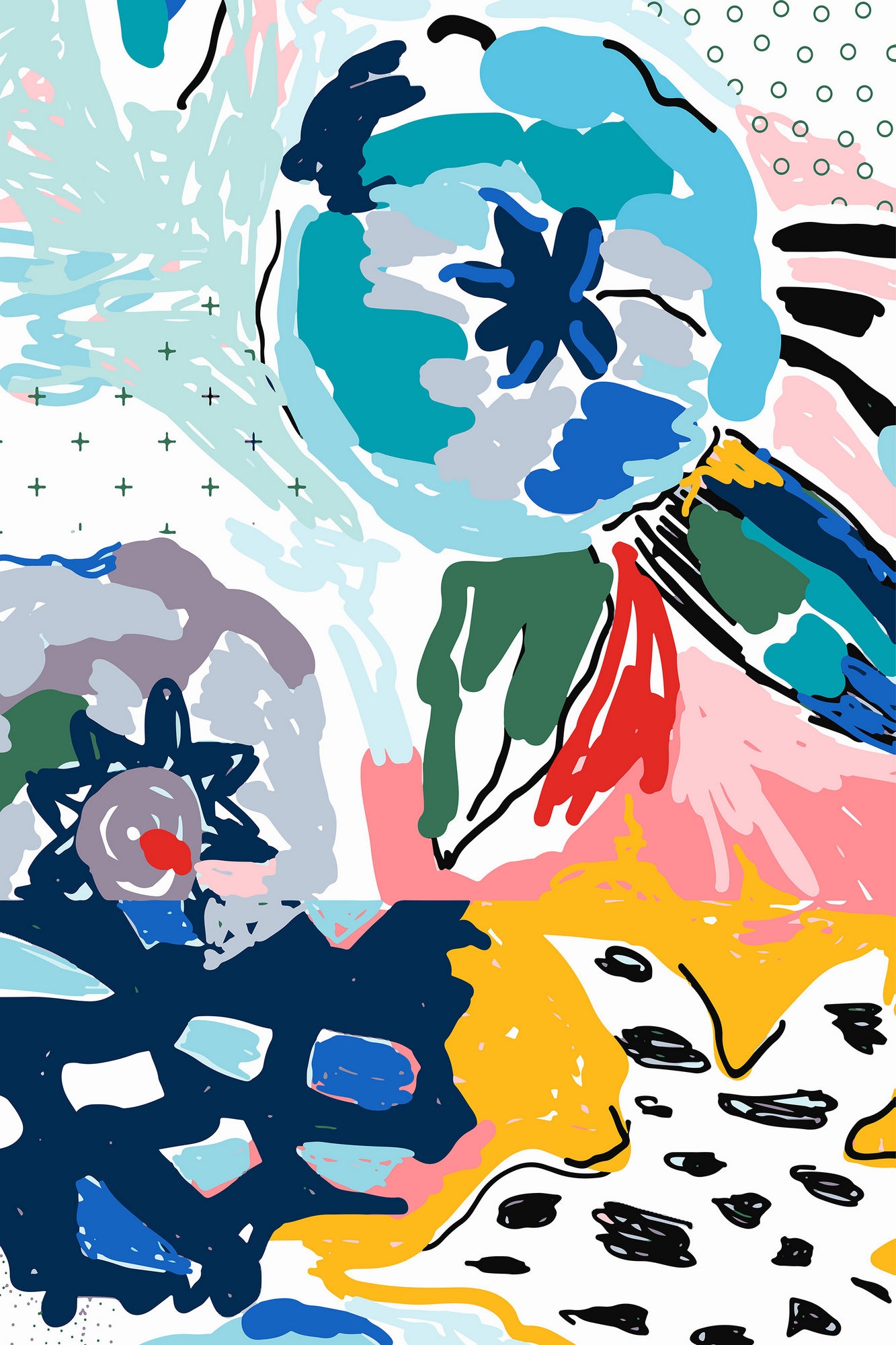 Cozin 185 Teppich Mehrfarbig - 60 x 100 cm