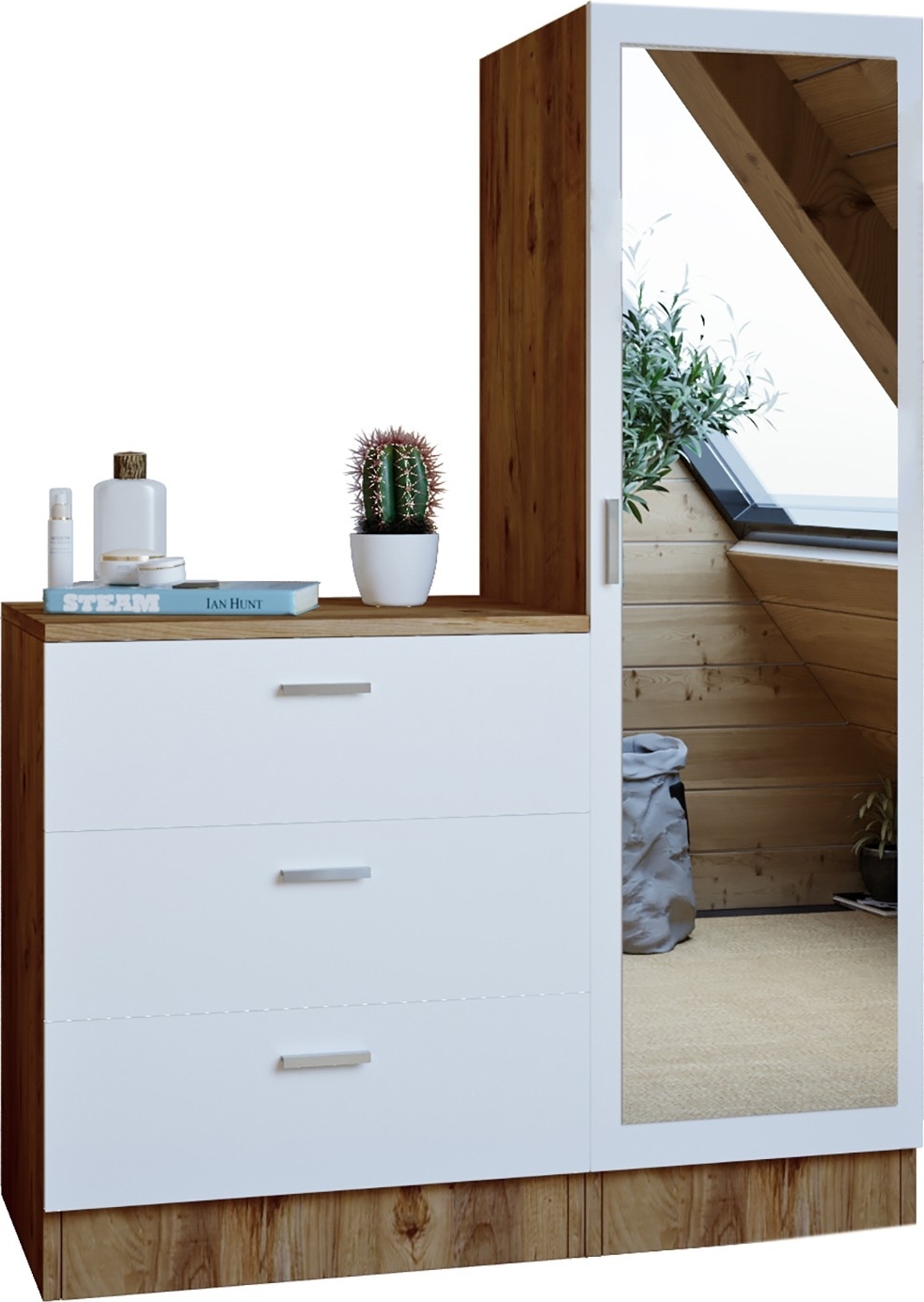 Schrank und Kommode Cecilia - Kiefer/weiß Schrank und Kommode Cecilia - Kiefer/weiß