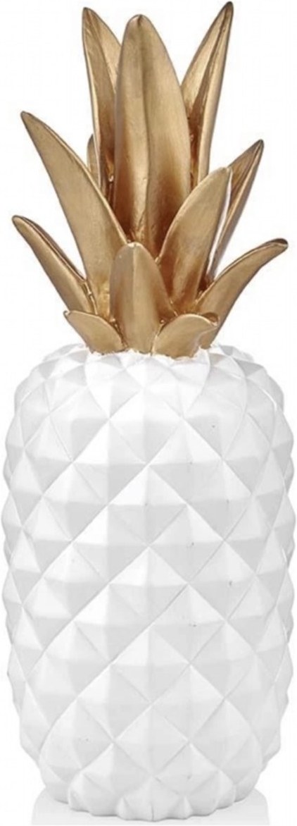 Ananasdekoration - Weiß/Gold Ananasdekoration - Weiß/Gold