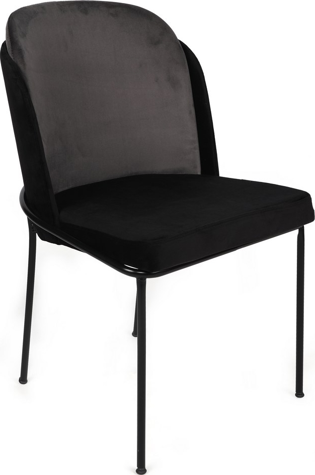 Doris Esszimmerstuhl-Set - Grau/Schwarz