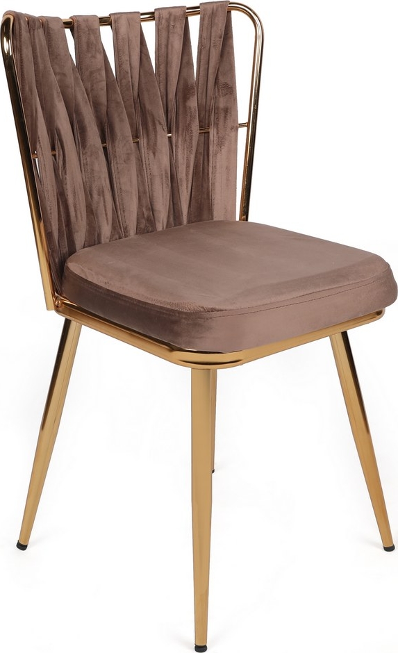 Kozako Esszimmerstuhl-Set - Hellbraun/Gold