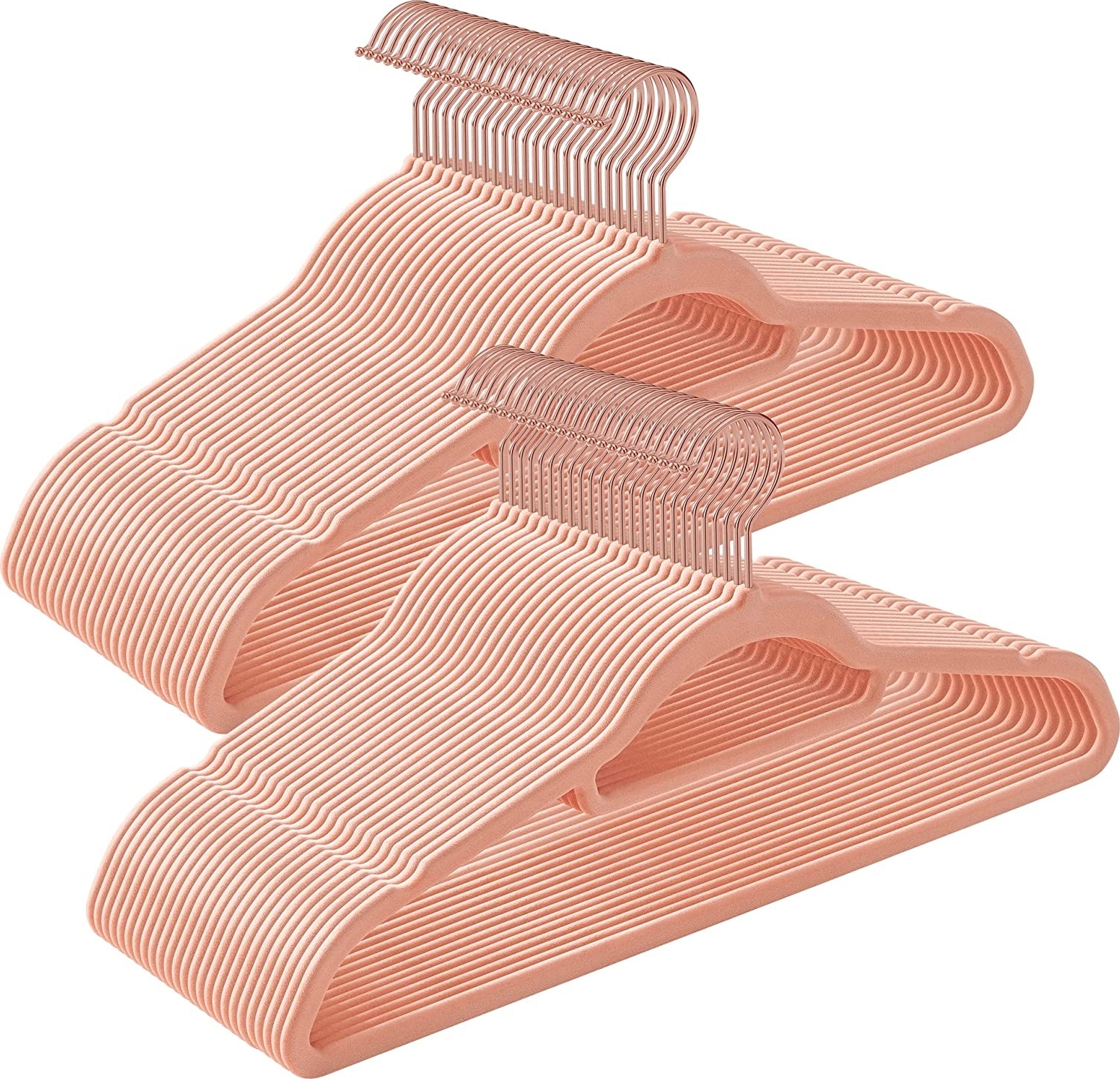 Kleiderbügel, Samt, 43,5 cm, 50er-Pack - Pink Kleiderbügel, Samt, 43,5 cm, 50er-Pack - Pink