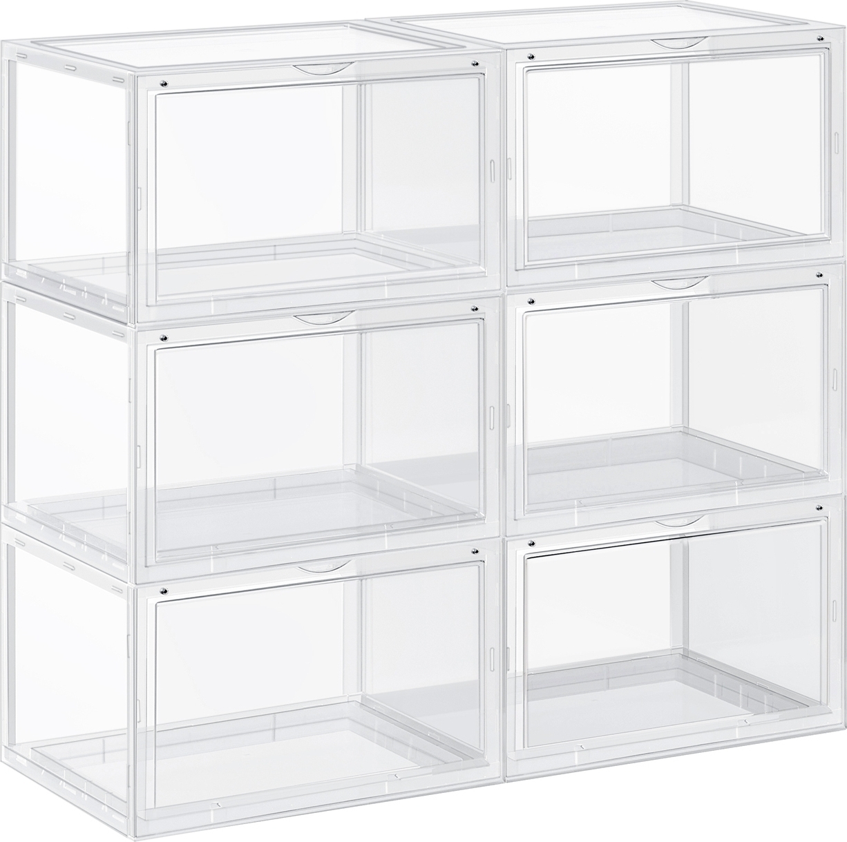Kenan Aufbewahrungsbox 36x28 cm, 6er-Pack - Transparent