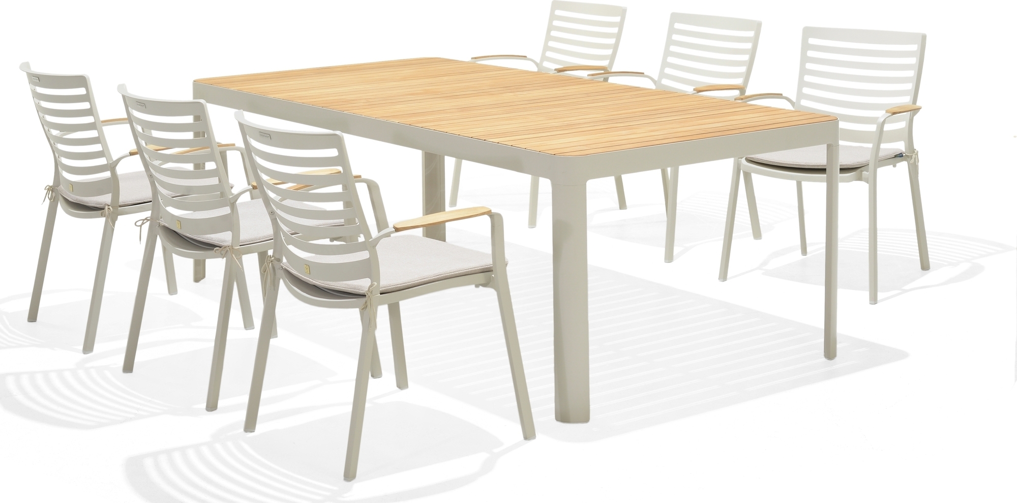 Portals Essgruppe 13 - Wei�/Teak