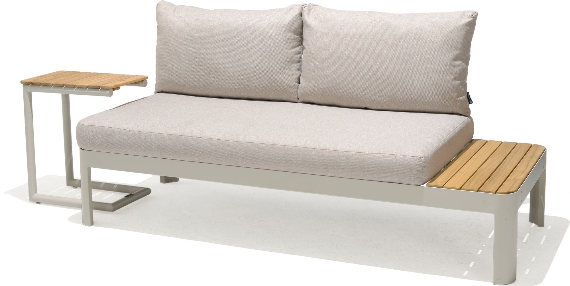 Portals Lounge Gruppe 3 - Wei�/Teak