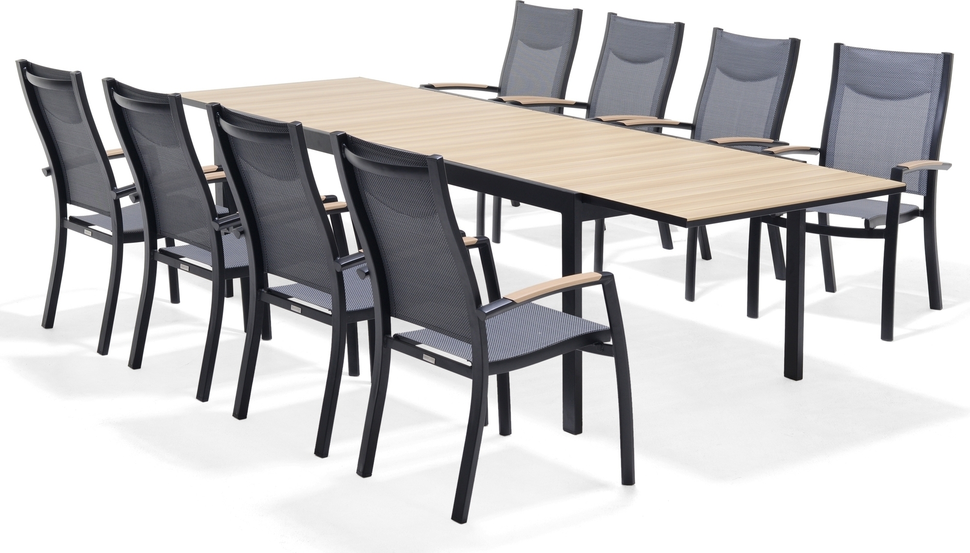 Panama Essgruppe 8 - Schwarz/Teak