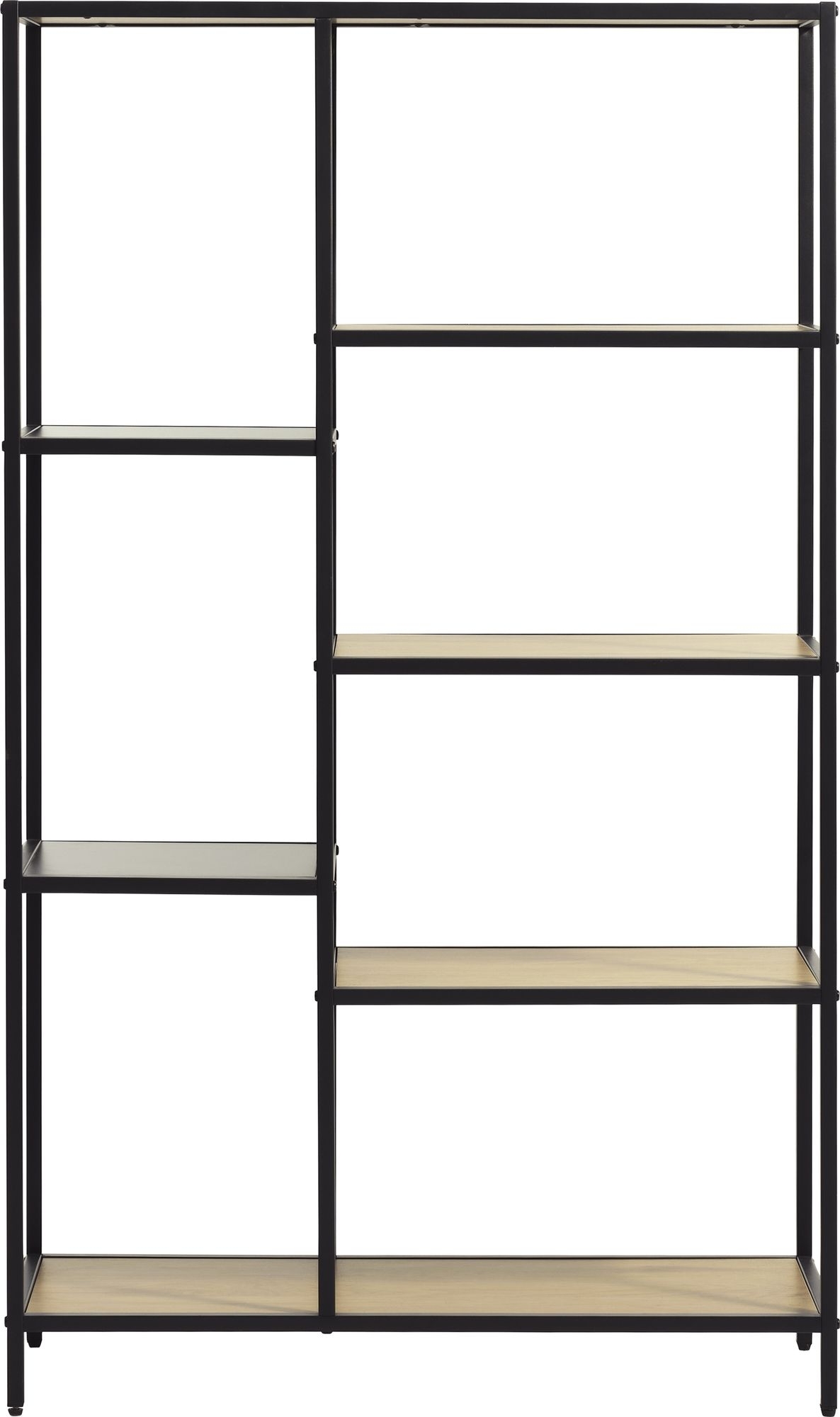 Medici-B�cherregal H146 cm - Eiche/Schwarz