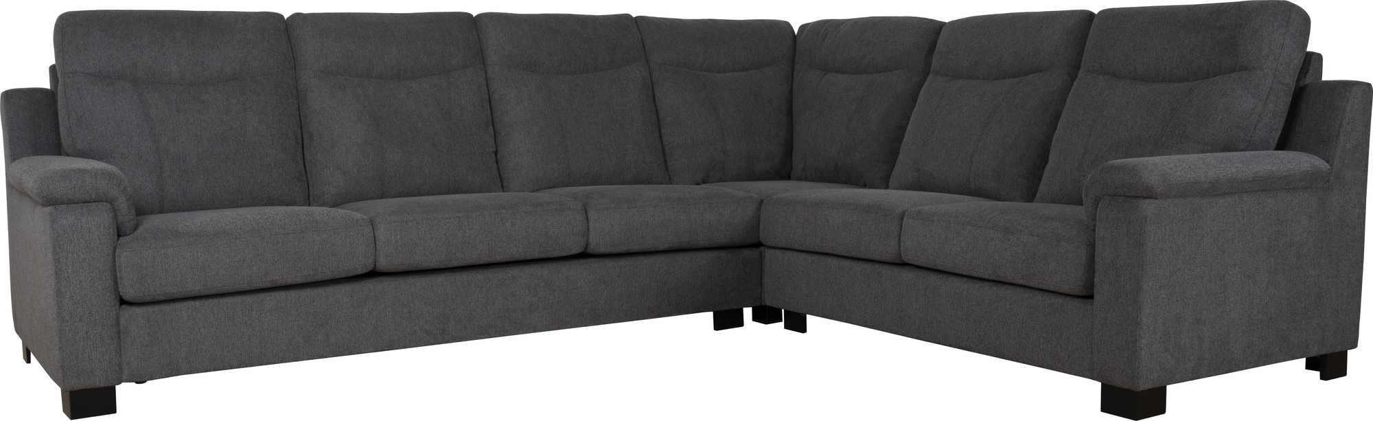 Ecksofa Salem aus dunkelgrauem Stoff