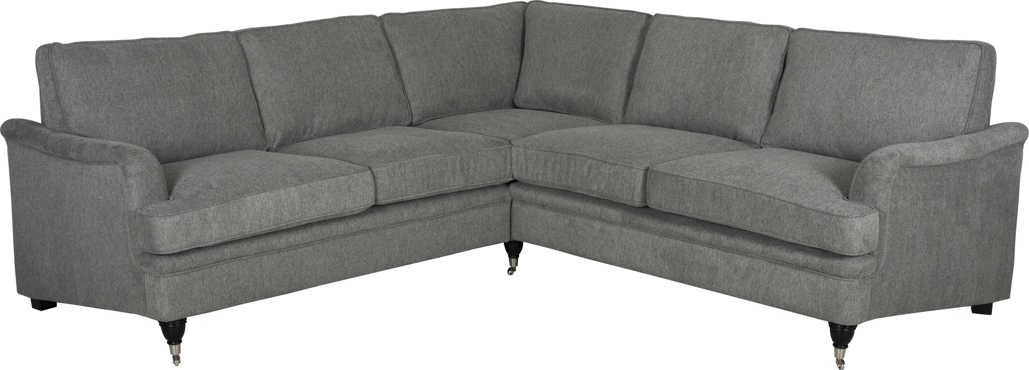 Ecksofa Howard - Sofa aus grauem Stoff