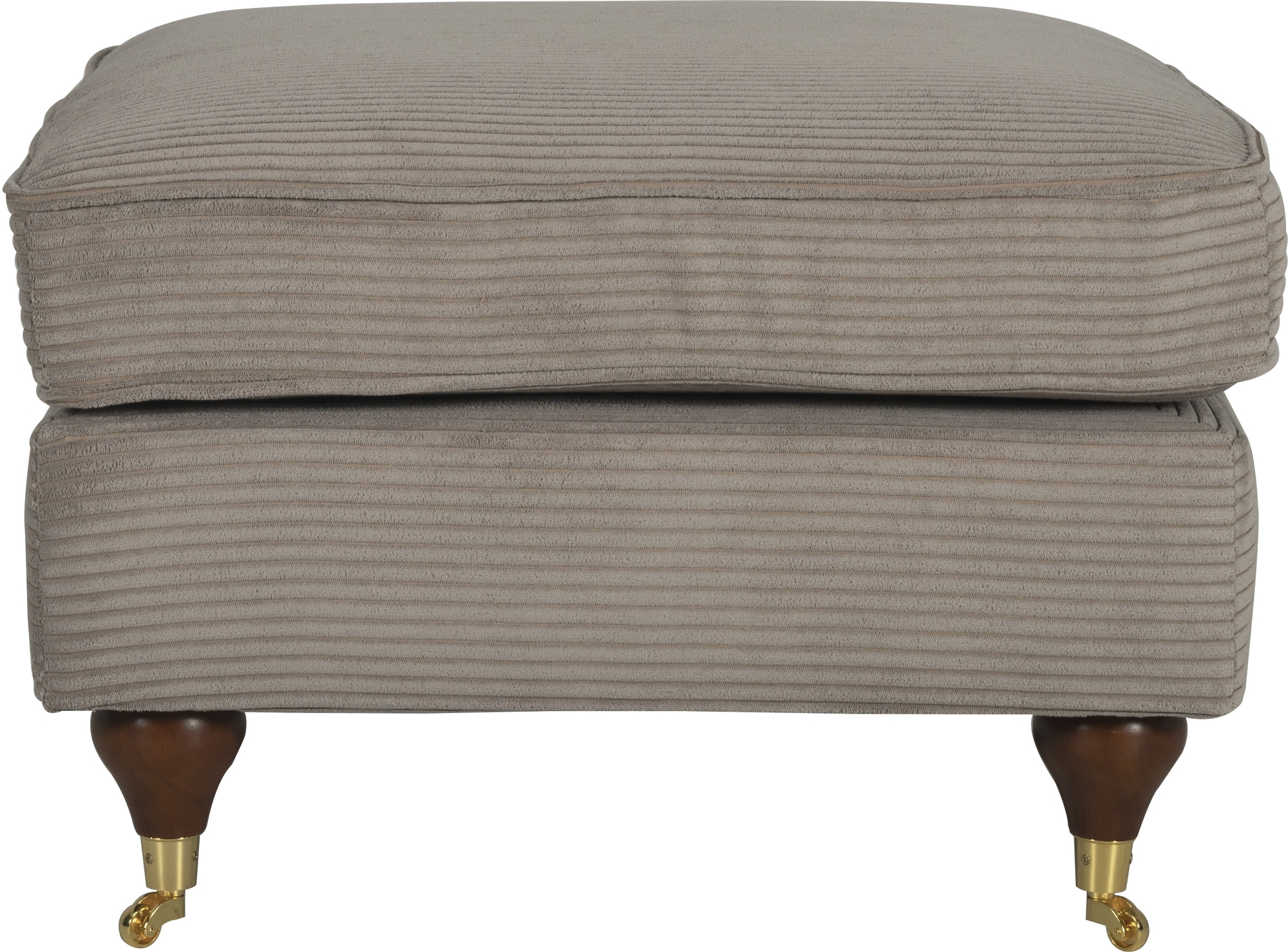 Howard Watford Deluxe Fu�hocker - Hellbrauner Cord