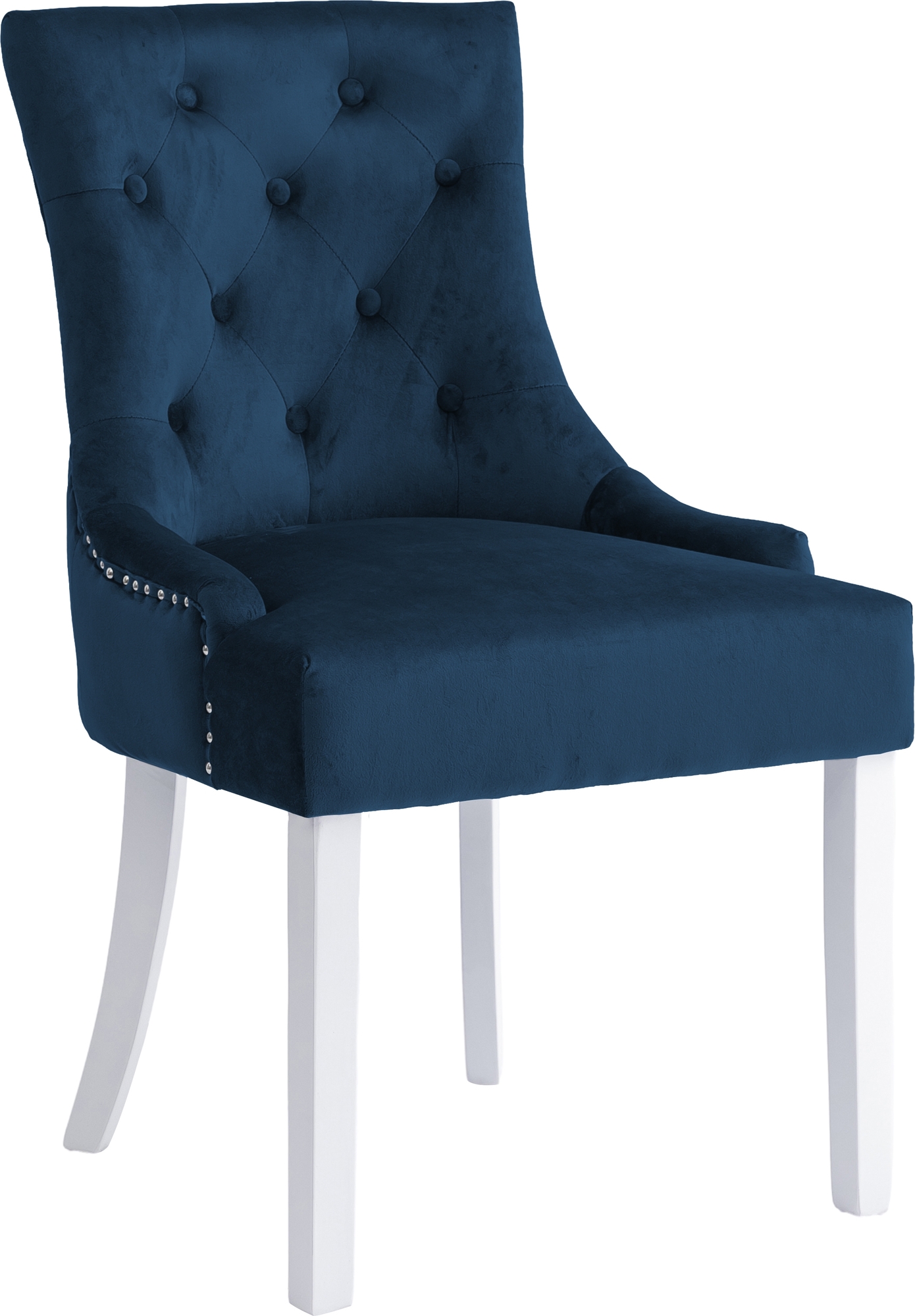 Tuva Decotique Stuhl (hinterer Griff) - Blauer Samt