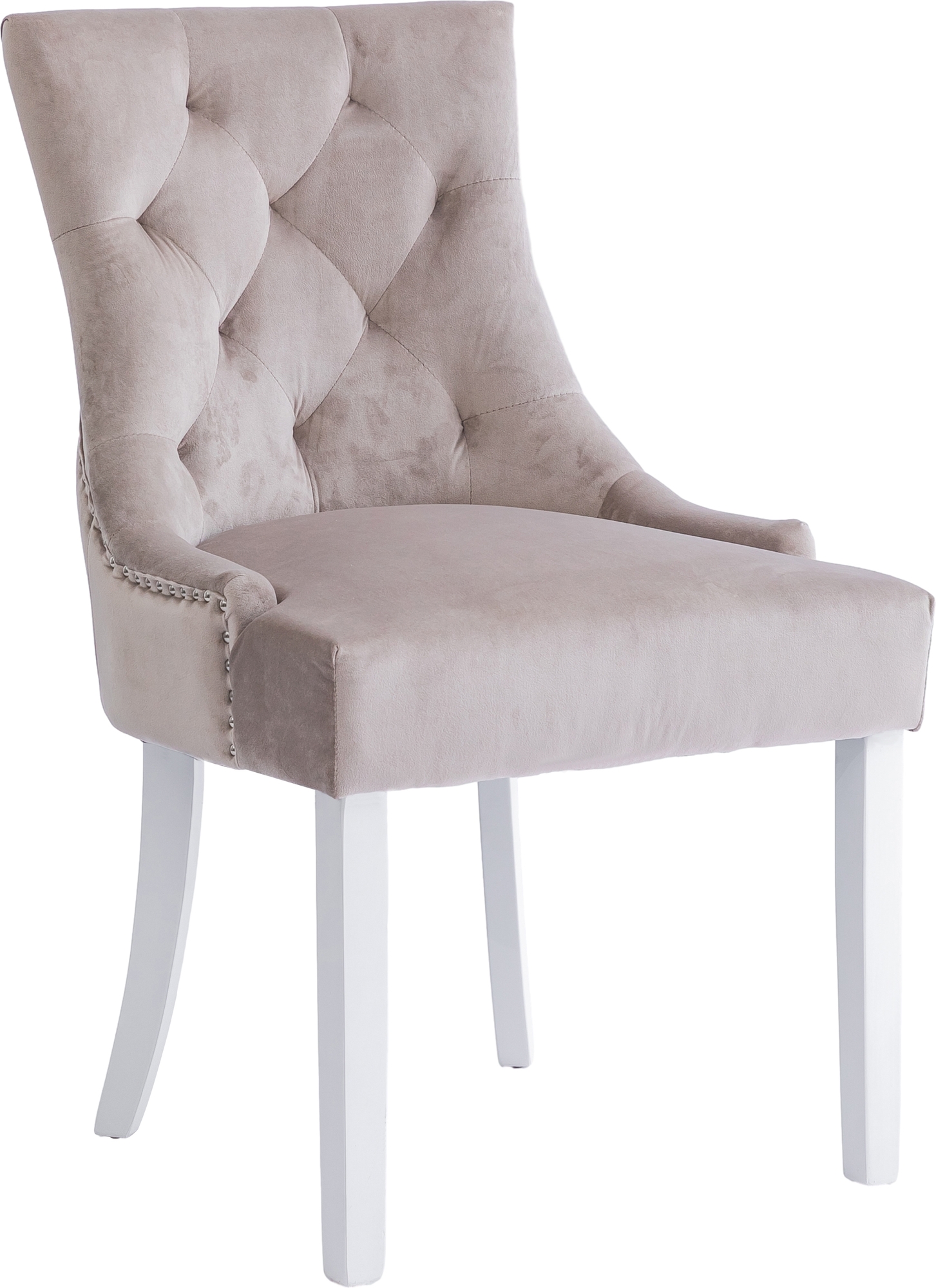 Tuva Stuhl Cleopatra - Beige Samt (hinterer Griff) + Möbelfüße Tuva Stuhl Cleopatra - Beige Samt (hinterer Griff) + Möbelfüße