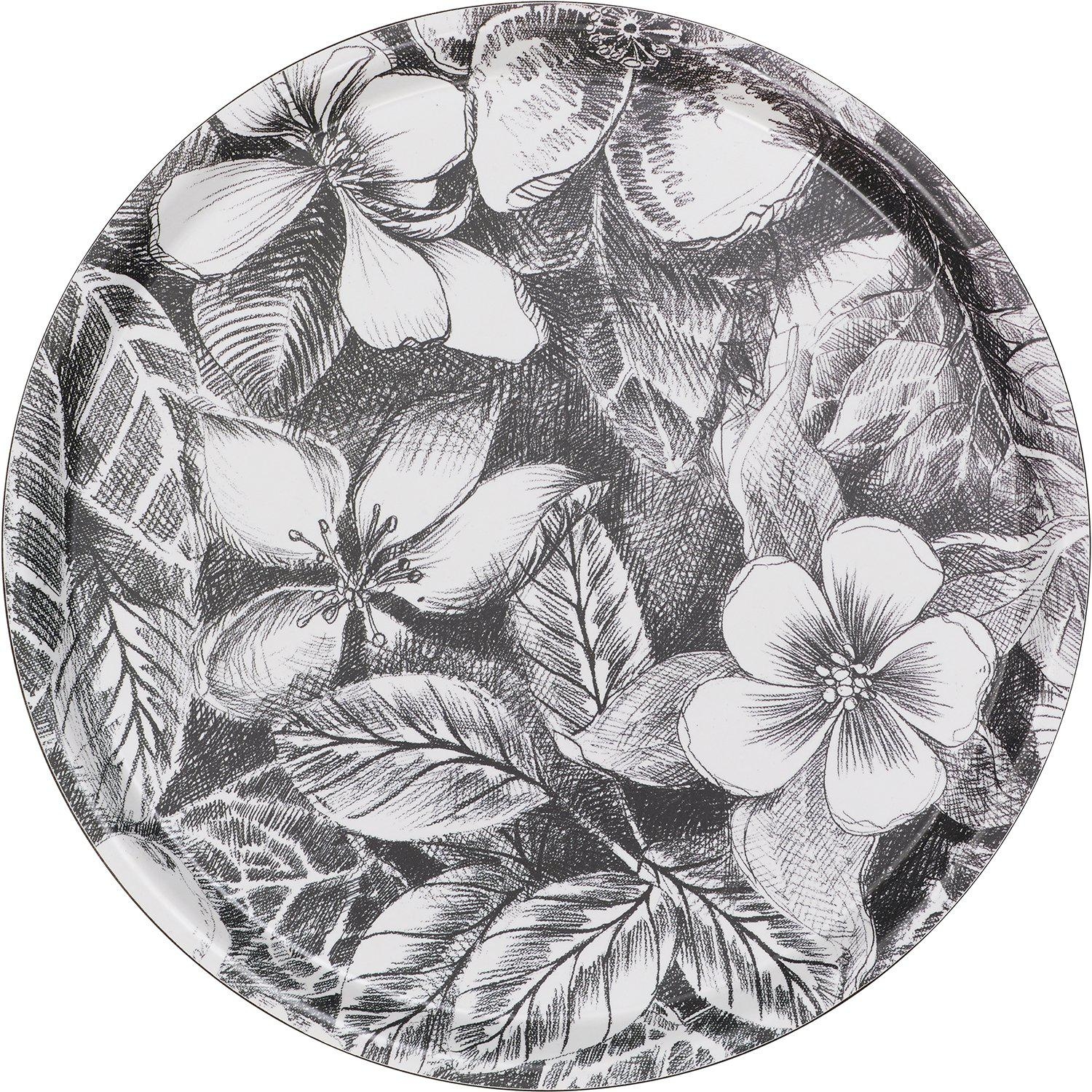 Sonia Tablett 38 cm - Schwarz/Weiß Sonia Tablett 38 cm - Schwarz/Weiß