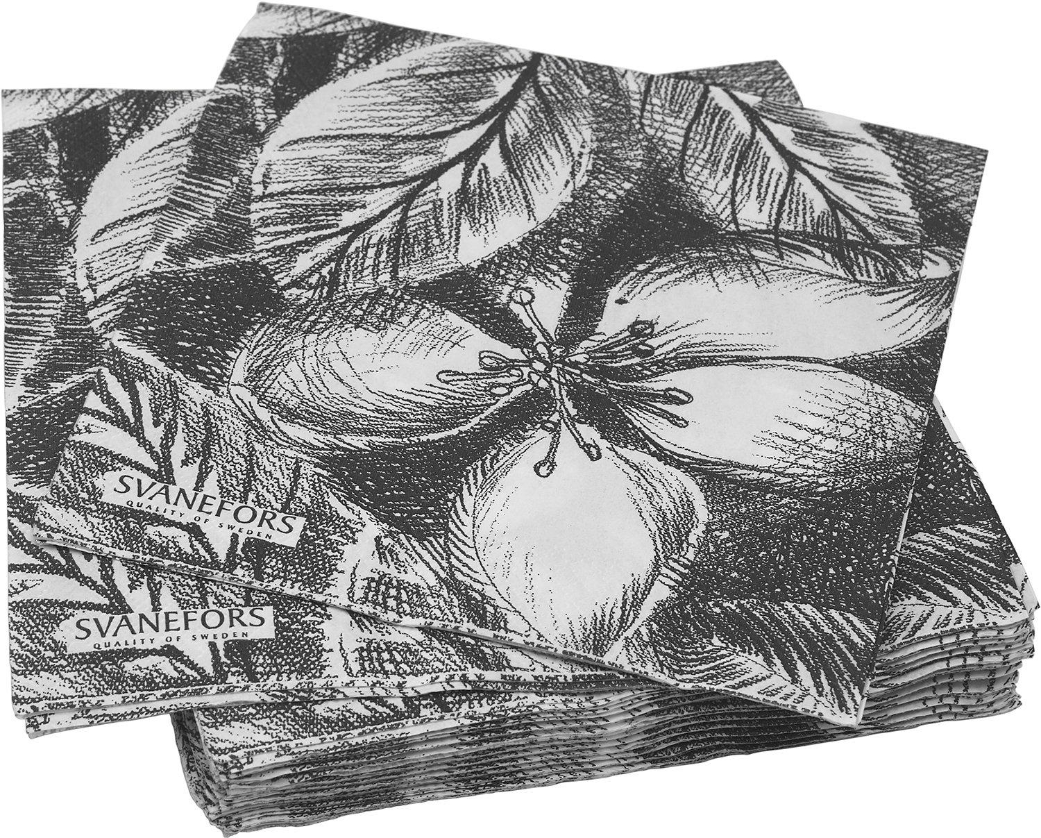 Sonia Papierservietten im 25er-Pack - Schwarz/Wei�