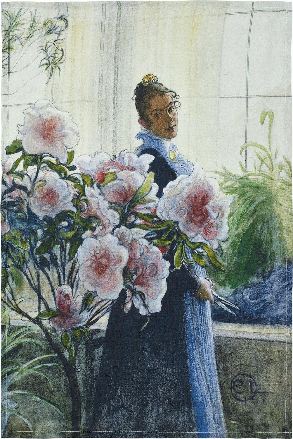 Azaleen-K�chentuch 50 x 70 cm - Multi