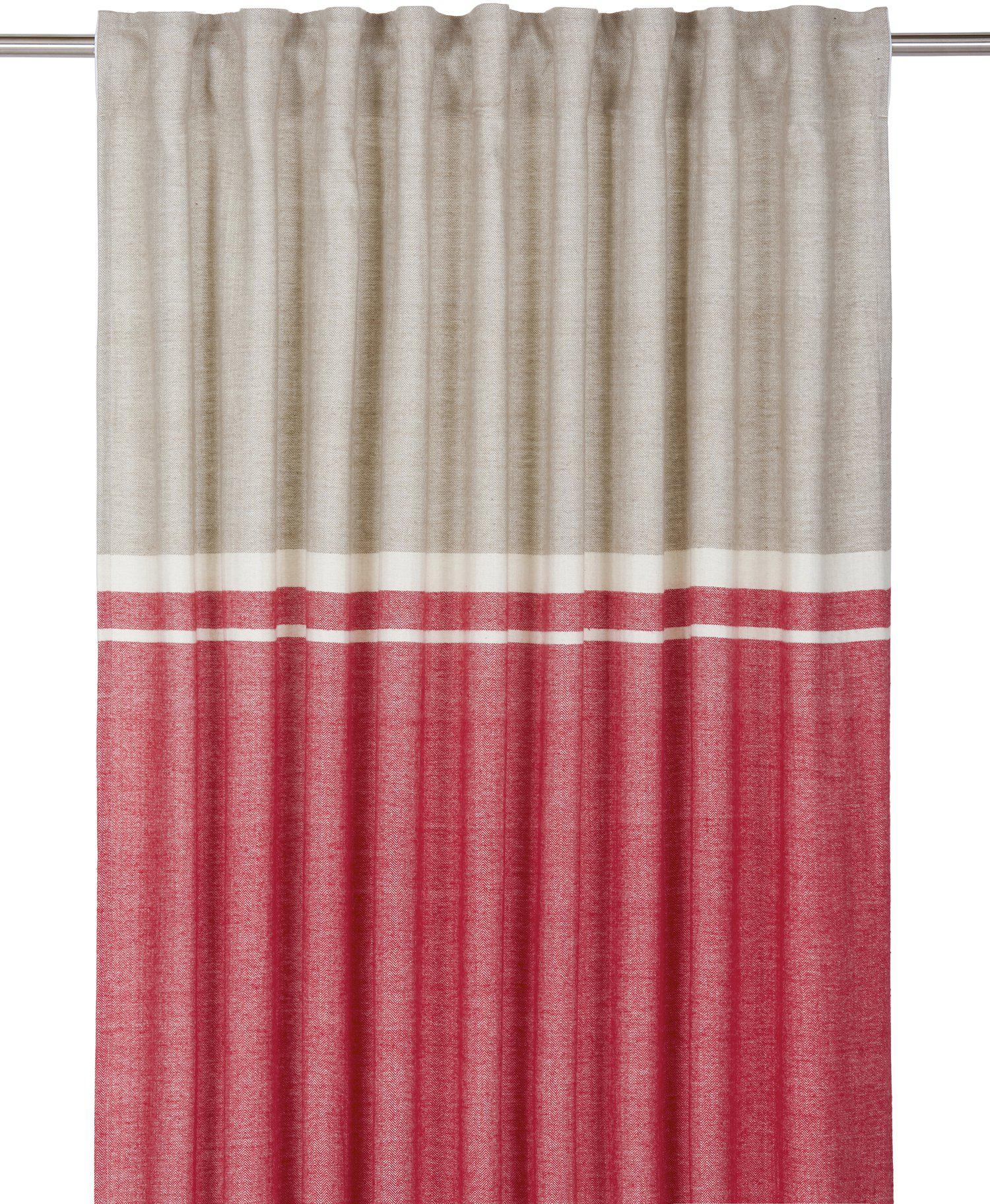 Carin Vorhang 2er-Pack 2 x 140 x 260 cm - Rot