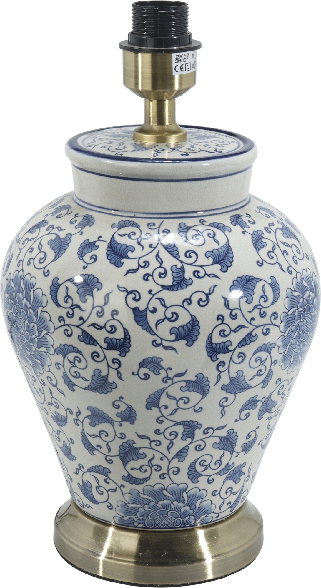 Fang Hong Lampensockel - Wei�/Blau - 38 cm