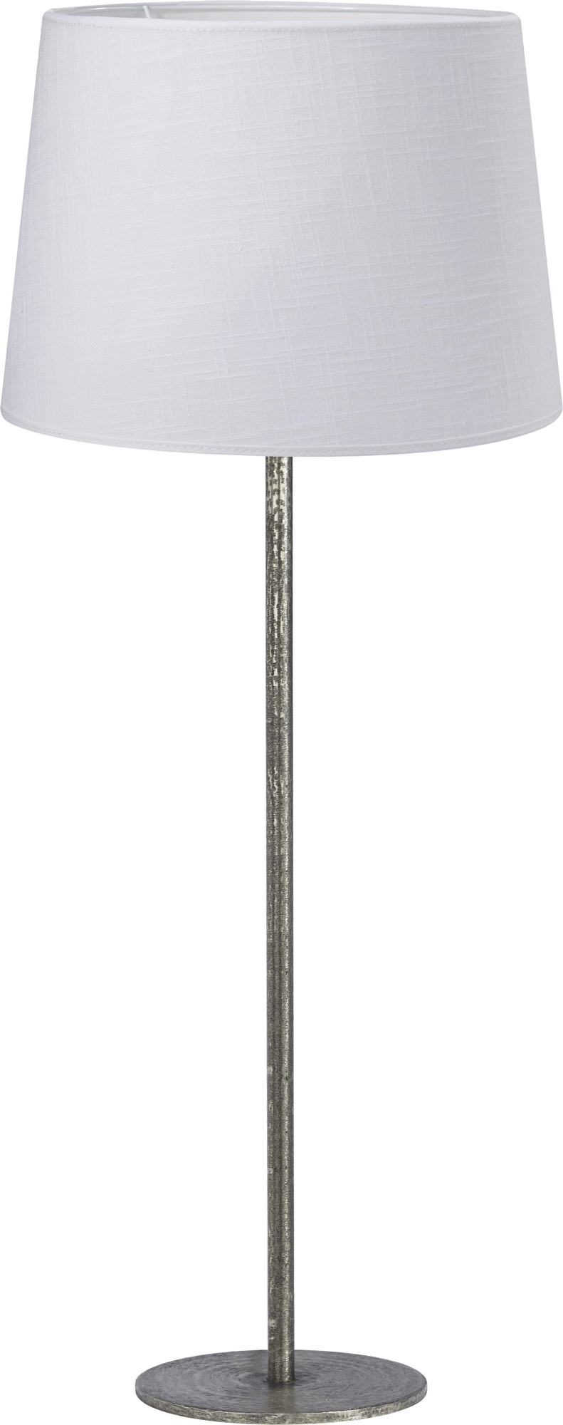 Tischleuchte mit Sockel - Rustikales Silber/Wei� - 58 cm