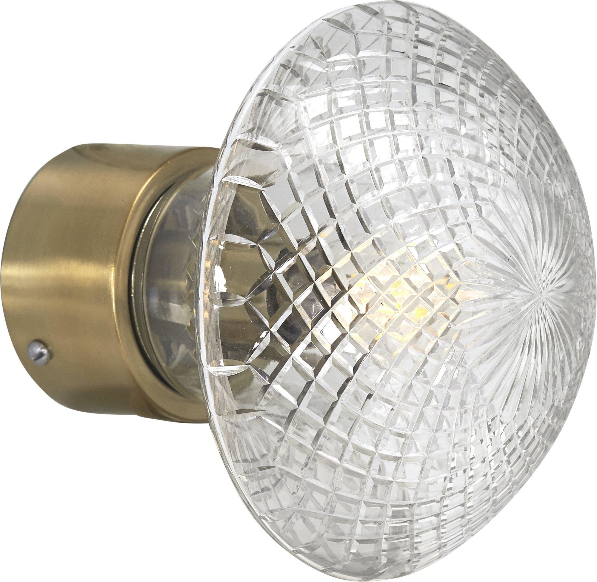 Juliette Wandleuchte - Klarglas/Messing - 16 cm