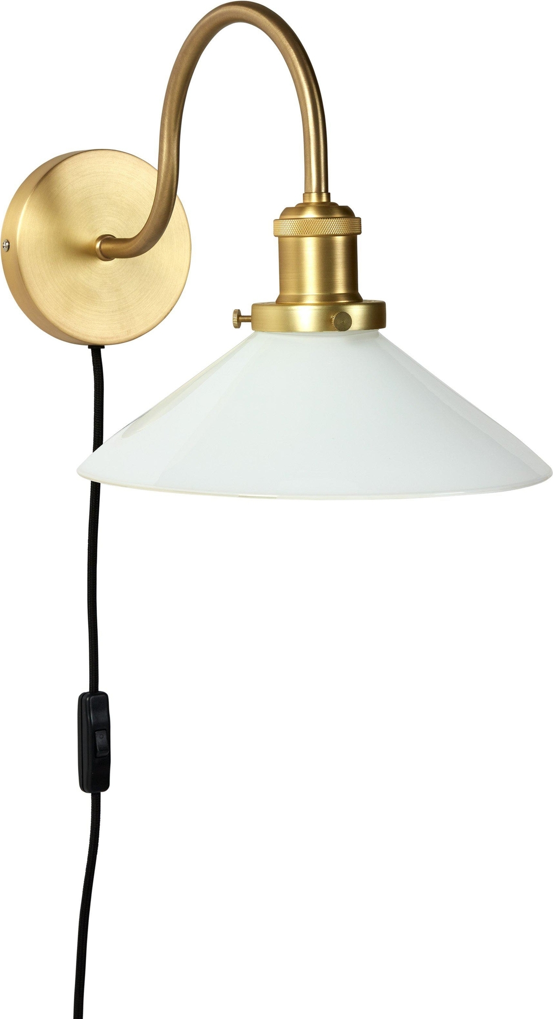 Axel Wandleuchte - Opalglas/Messing - 25 cm