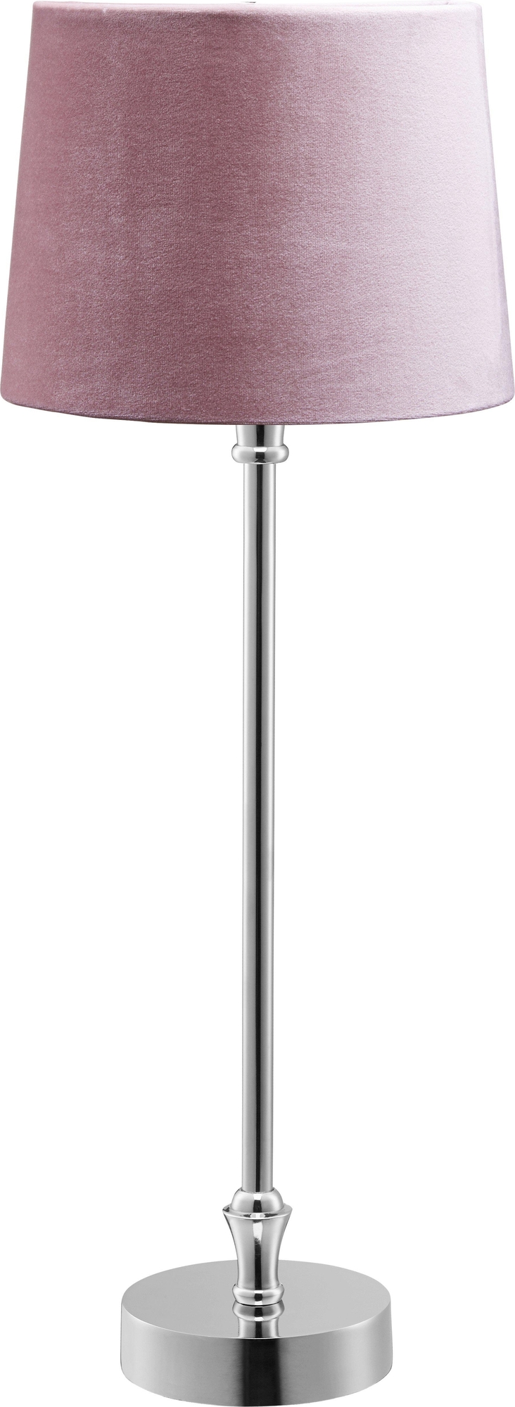 Liam Tischlampe - Rosa/Chrom - 59 cm