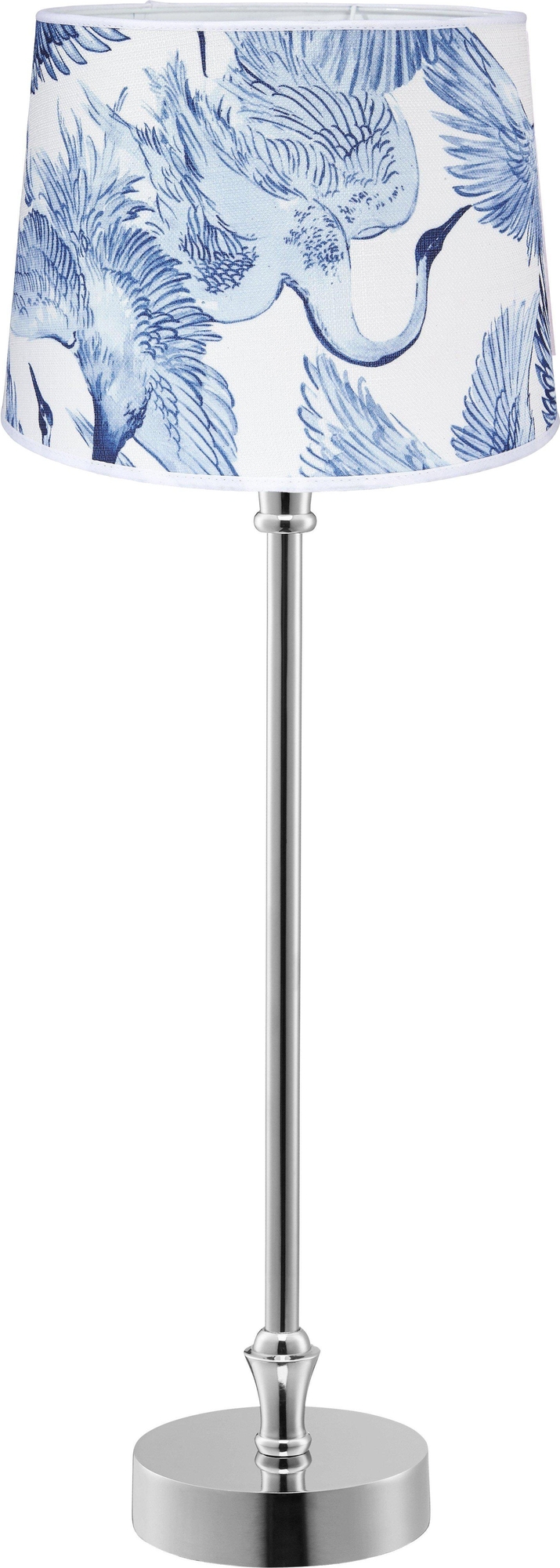 Liam Tischlampe - Weiß/Blau/Chrom - 59 cm Liam Tischlampe - Weiß/Blau/Chrom - 59 cm