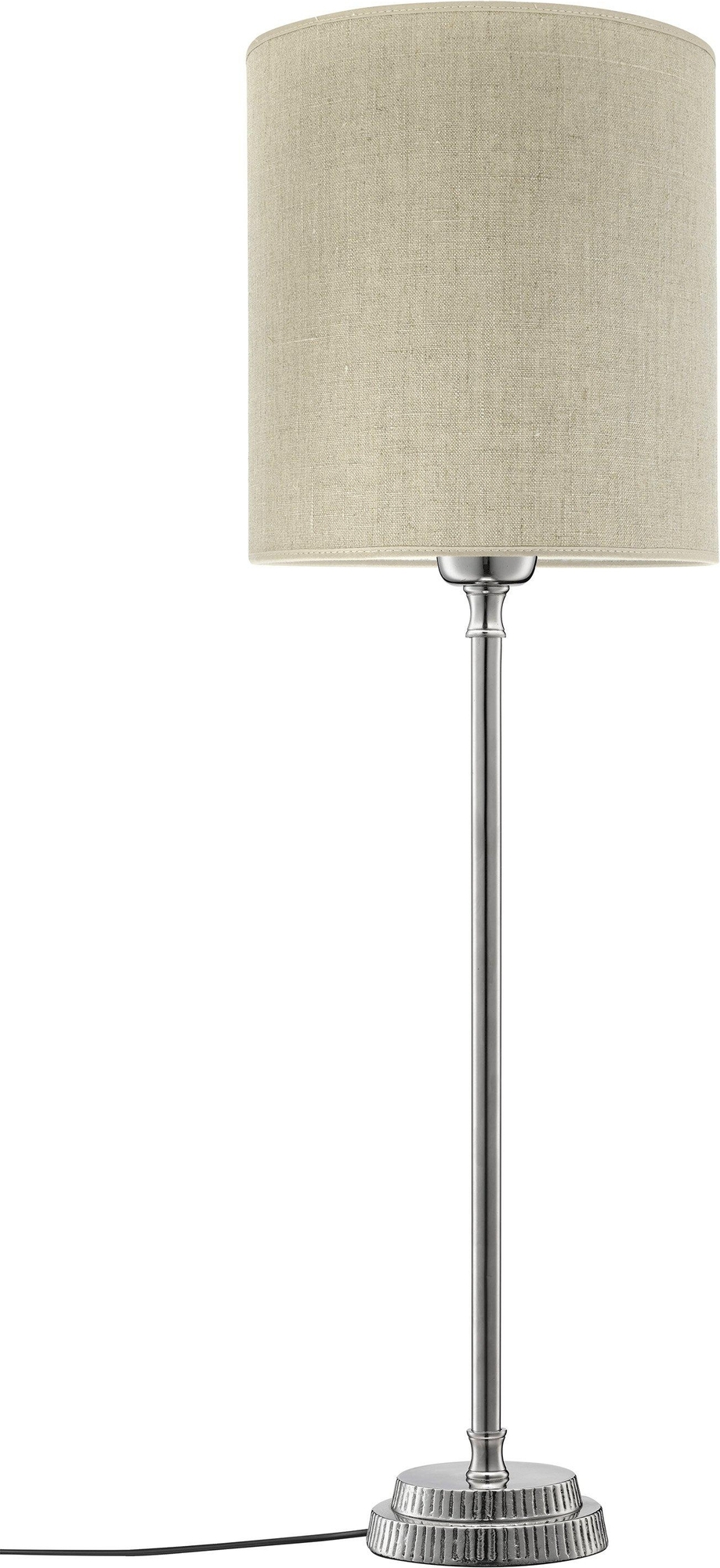 Kent Tischlampe - Leinen/Chrom - 61 cm