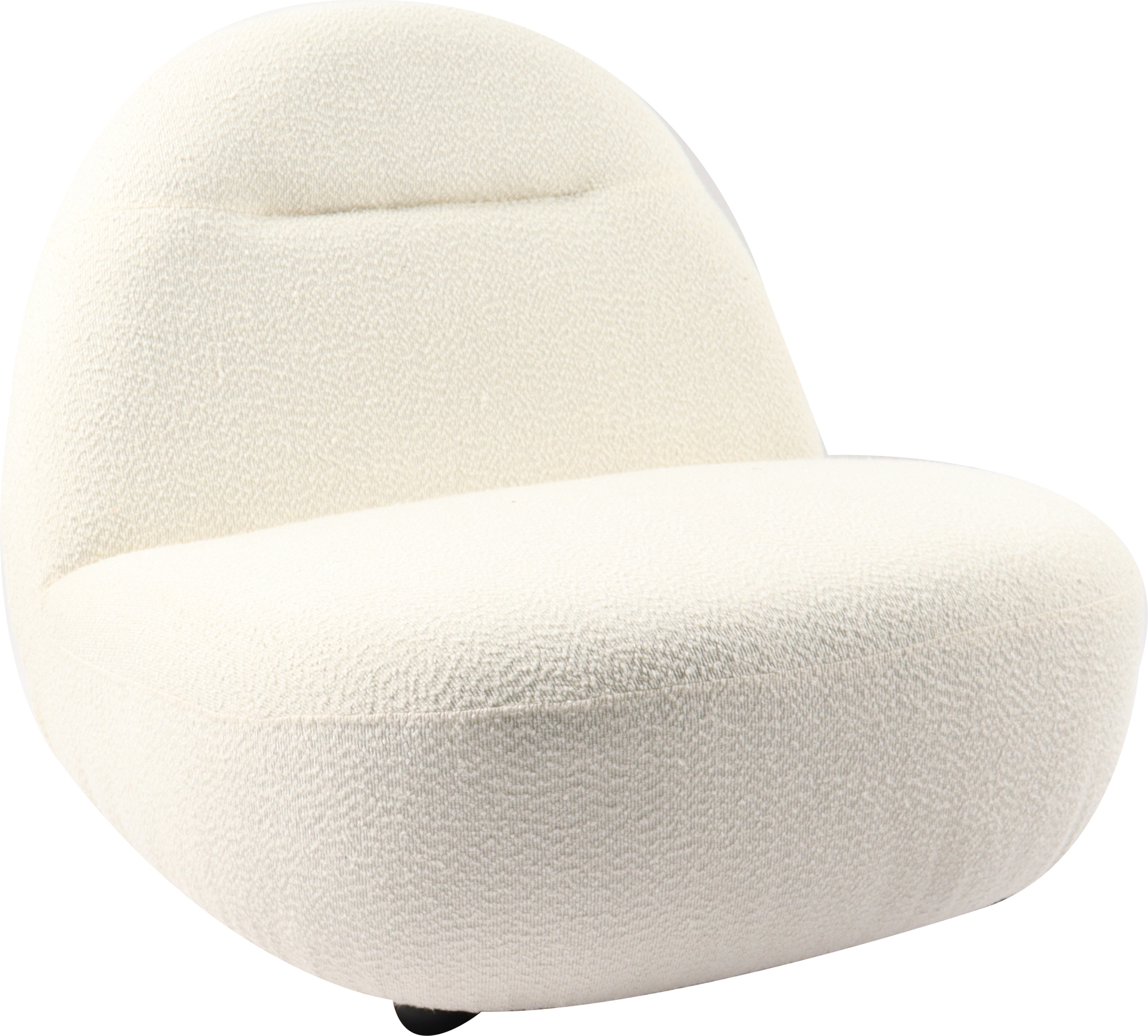 Boogi-Sessel aus cremefarbenem Boucle / Teddy