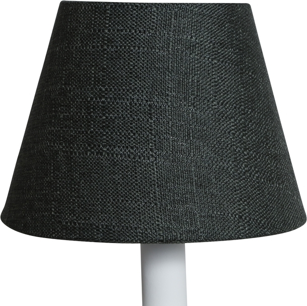 Grober Leinenlampenschirm rund - Dunkelgr�n