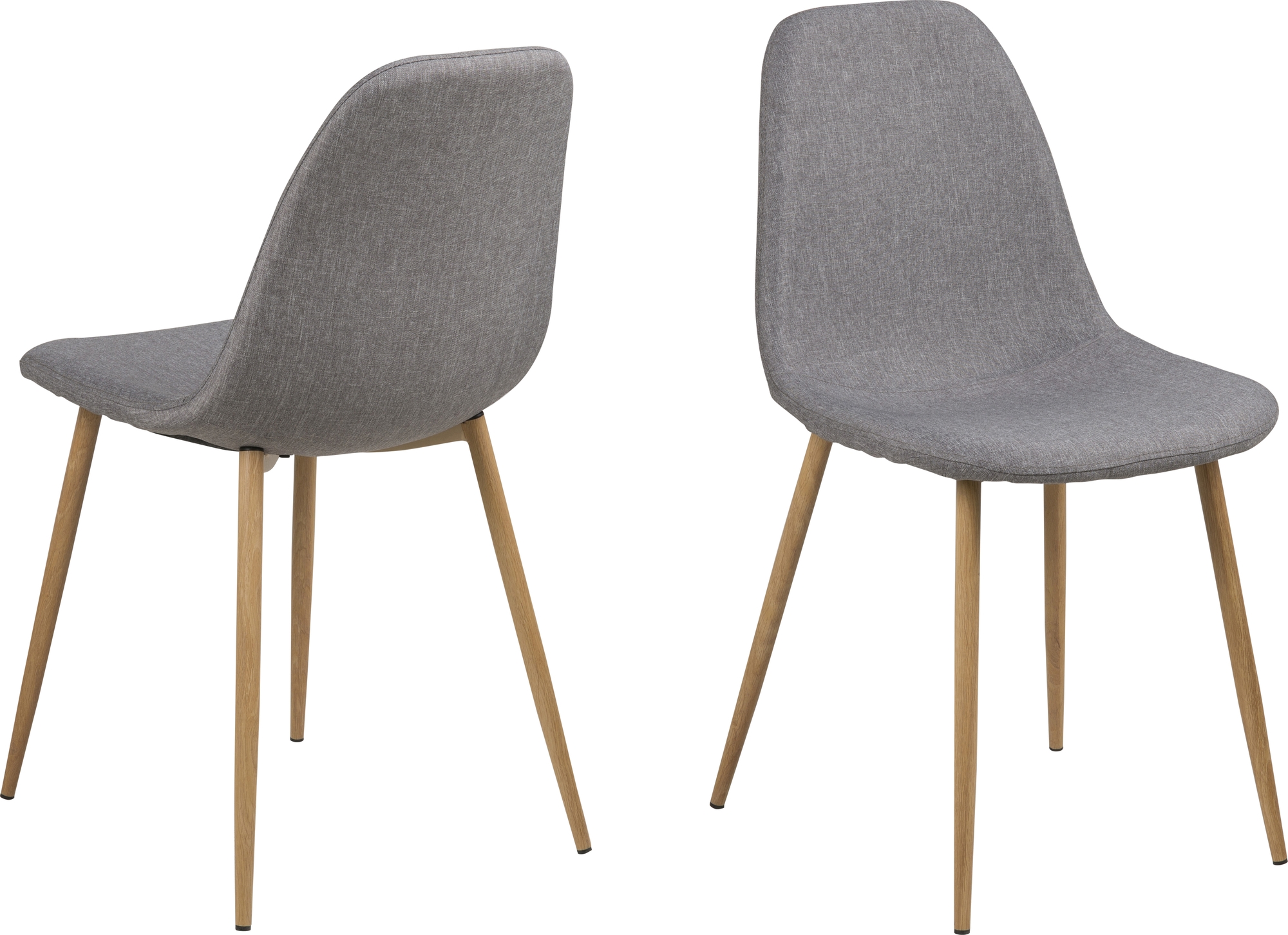 Wilma Esszimmerstuhl - Grau/Eiche