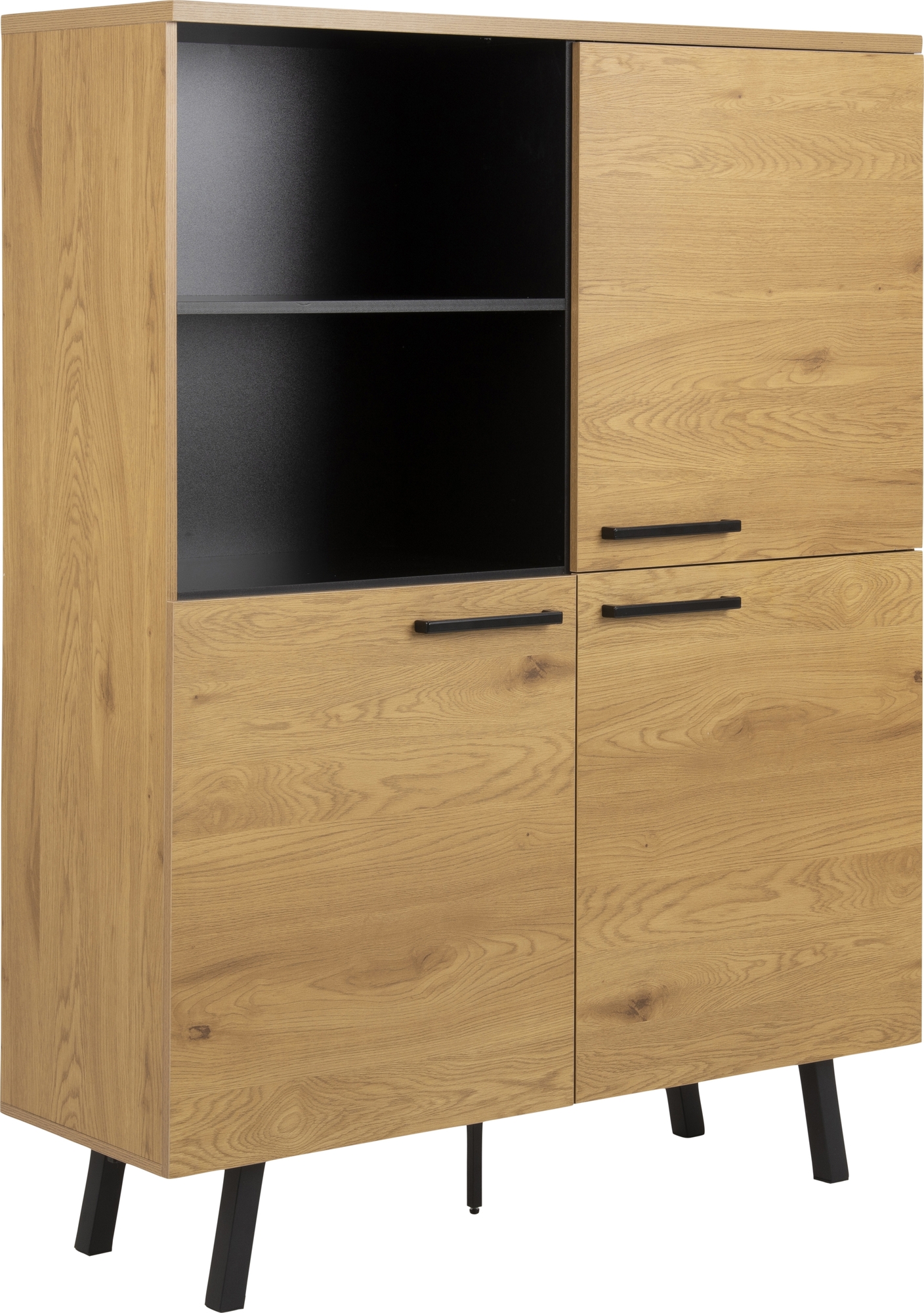 Malvenschrank - Eiche/schwarz