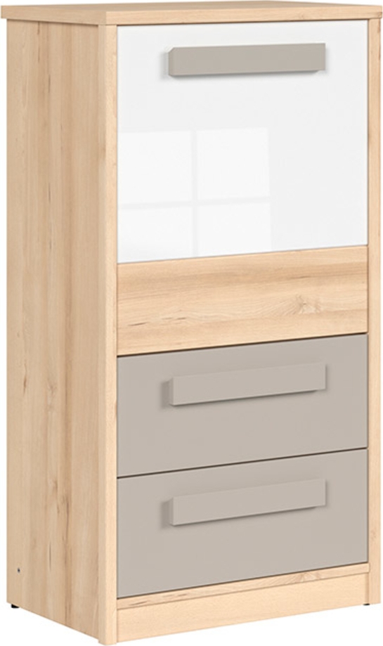 Namek Kommode - Buche/wei�/grau