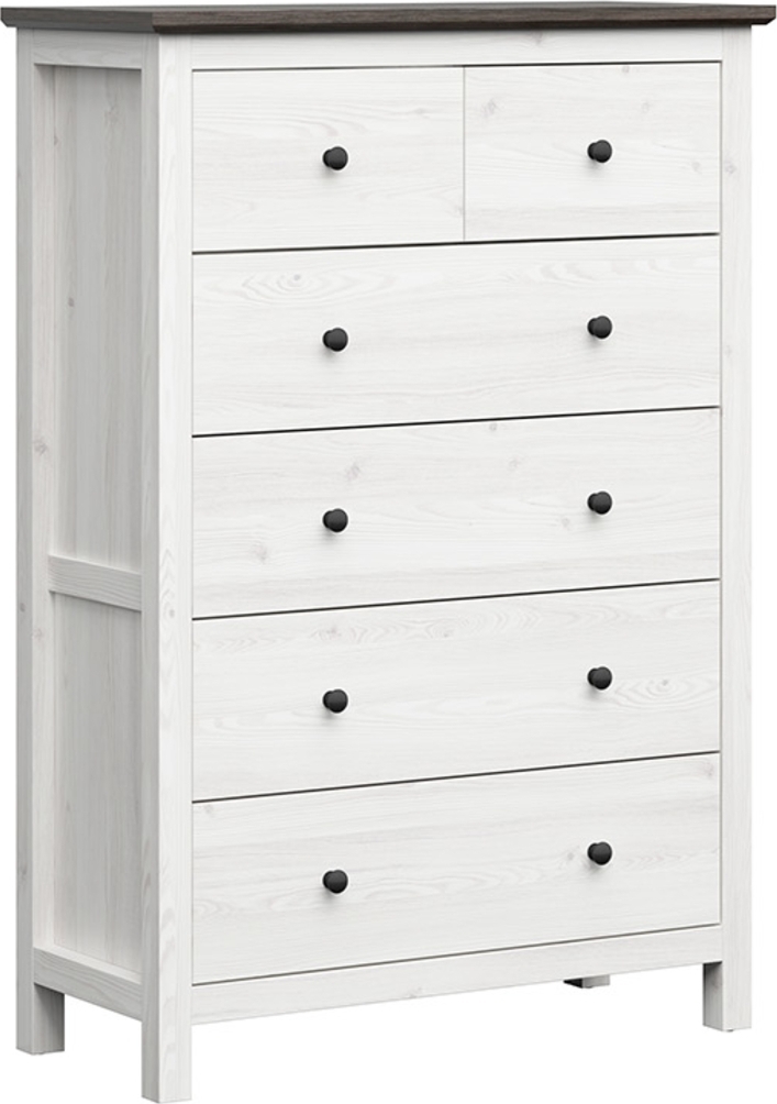 Hesen Kommode 145 cm - Wei�/Schwarz