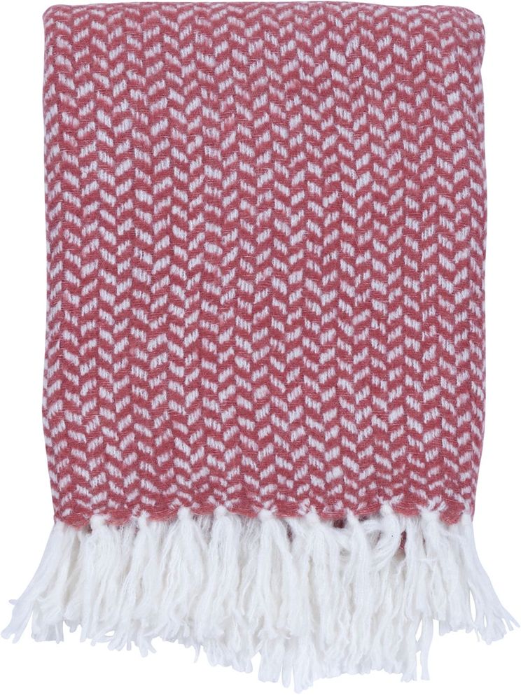 Decke Siri 130x170 cm - Dunkelrosa/wei�