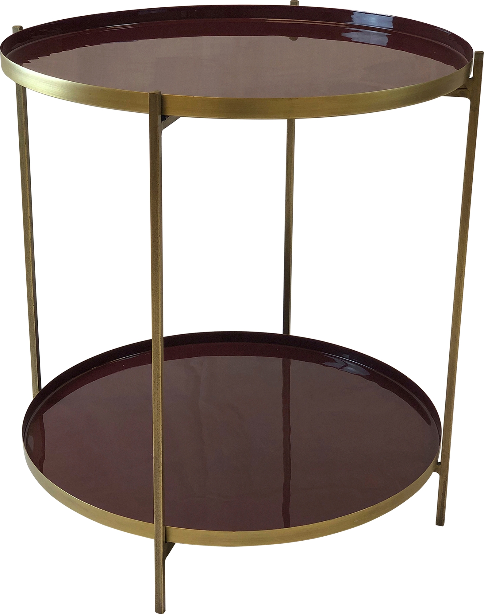 Mayfair Beistelltisch - Pflaume/Messing Mayfair Beistelltisch - Pflaume/Messing