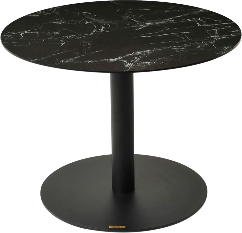 Pandora Beistelltisch 60 x 60 cm - Schwarze Keramik/Marmorimitat