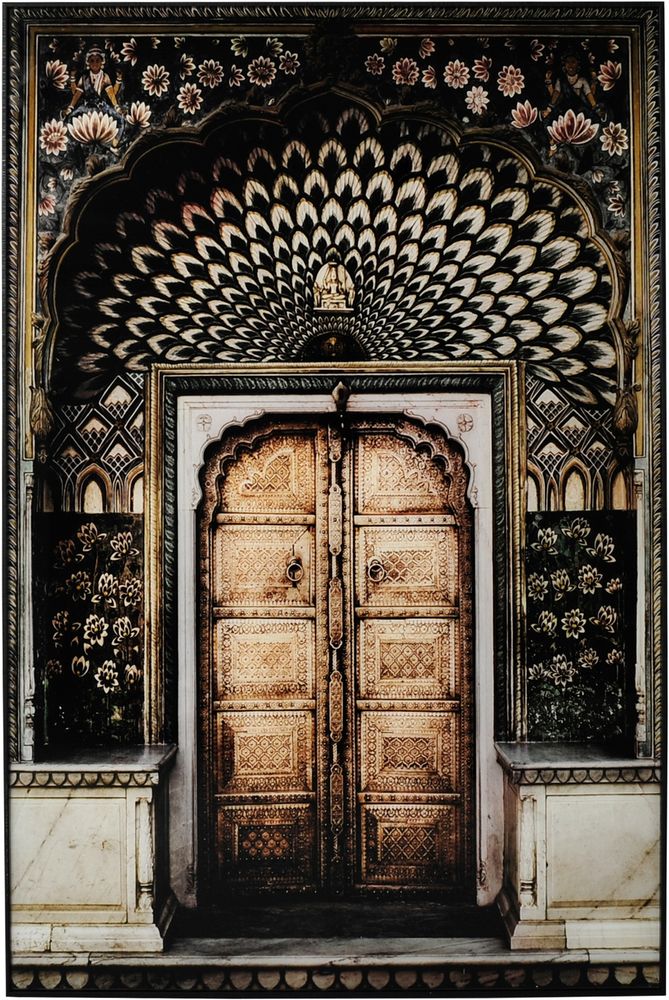 Glasmalerei - Gelbe Tür -120x80 cm Glasmalerei - Gelbe Tür -120x80 cm